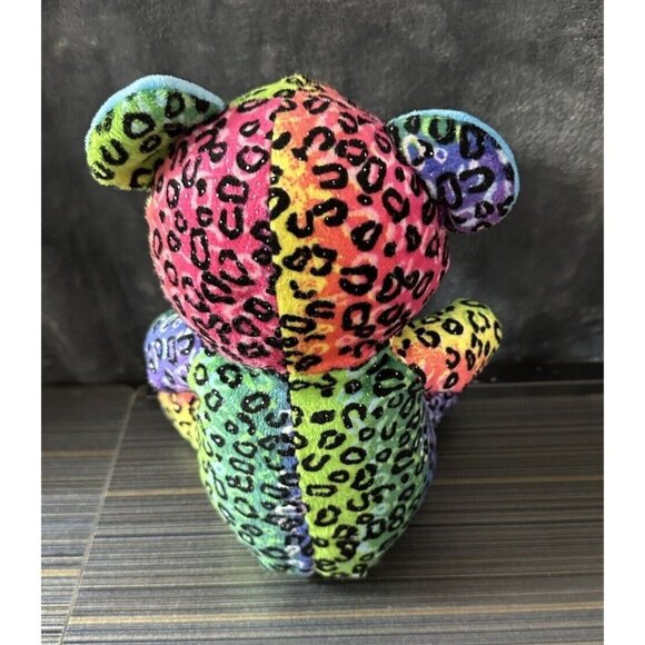 A&A Global Cheetah Spotted Plush Stuffed Animal 10 Inch Leopard Rainbow Colored - Picture 7 of 8